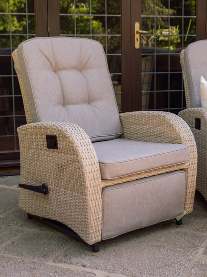 Bellevue Rocking & Reclining Set - Natural/Cappuccino