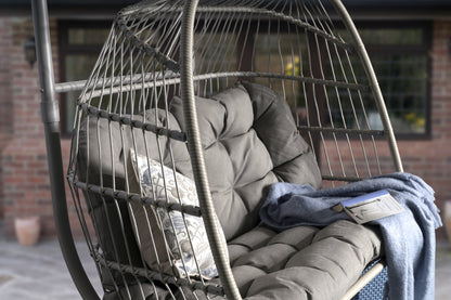 Eleanor Double Folding Hanging Chair with Cover - Natural/Cappuccino