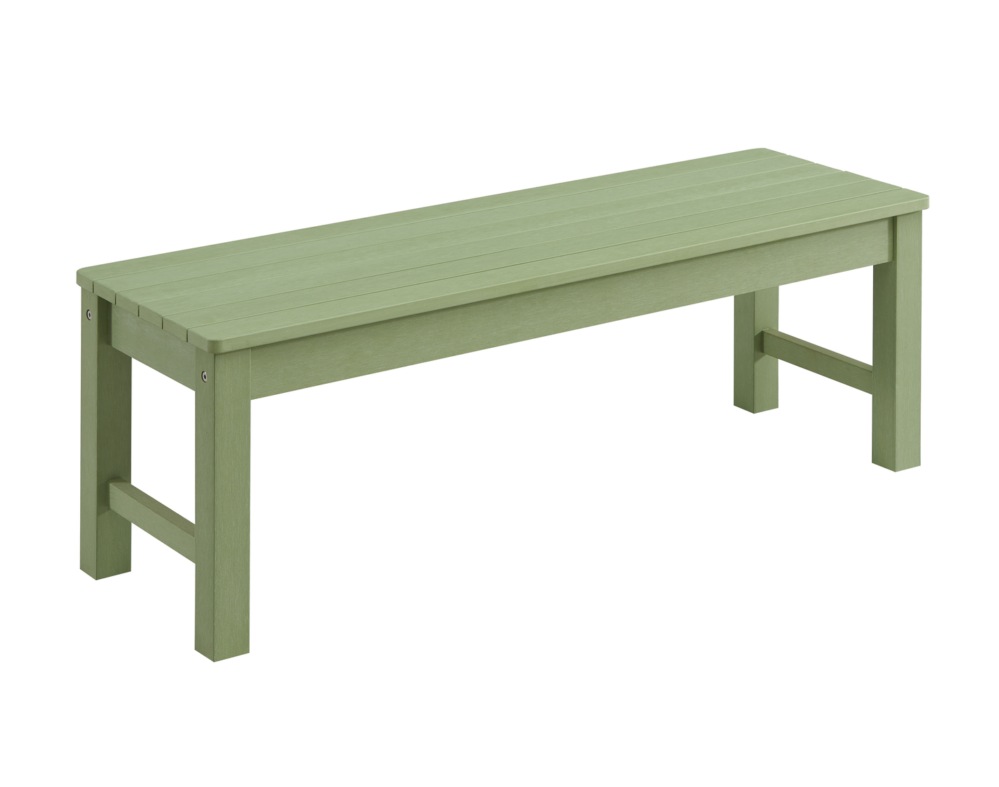 Winawood Backless 2 Seater Wood Effect Bench - Duck Egg Green