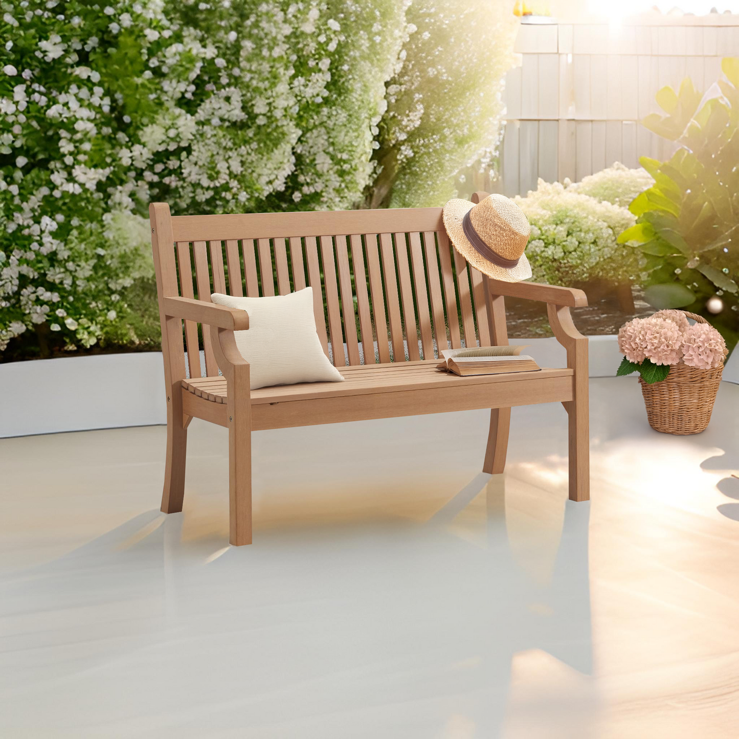 Winawood Sandwick 2 Seater Wood Effect Bench - New Teak