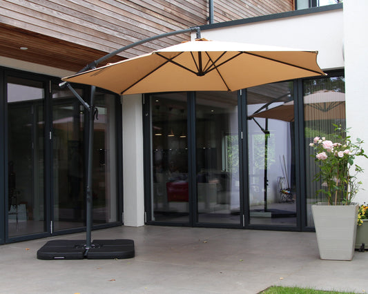 Banana Hanging Cantilever Parasol - Ecru