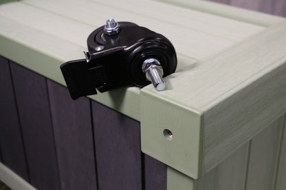 Castors for Large Rectangular Planter - Stone Grey