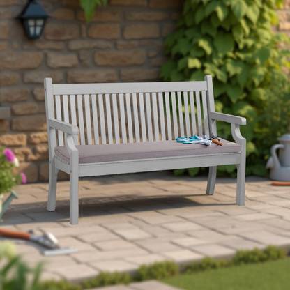 Bundle: Sandwick 3 Seater Bench + Bespoke Cushion - Stone Grey