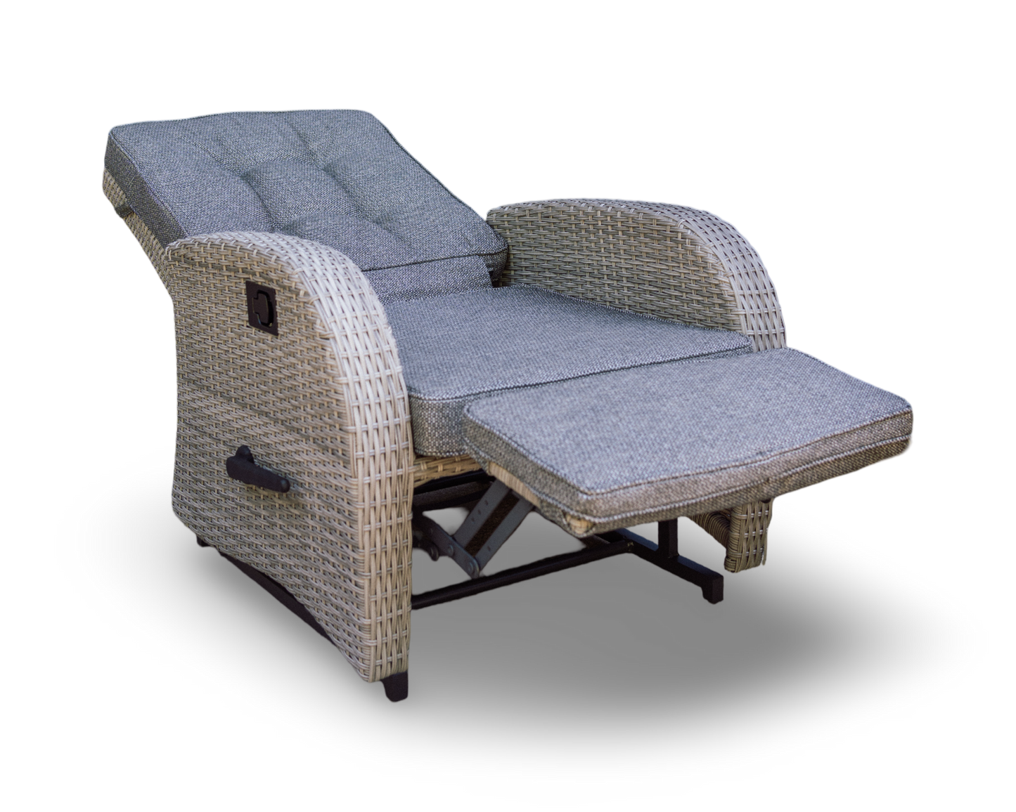 Bellevue Rocking & Reclining Set - Light Grey/Charcoal