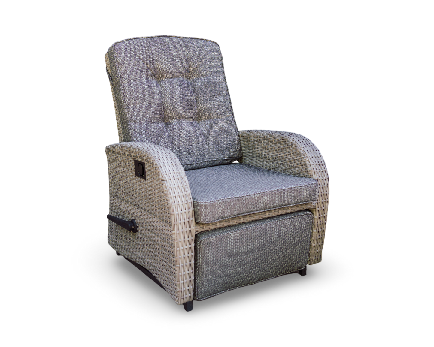 Bellevue Rocking & Reclining Set - Light Grey/Charcoal