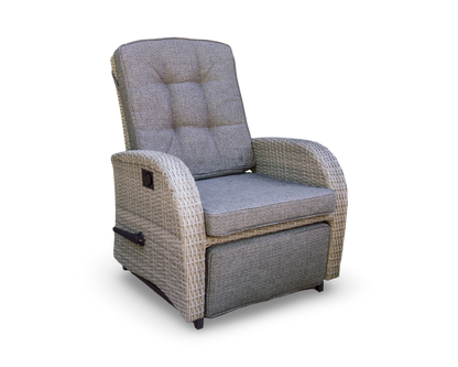 Bellevue Rocking & Reclining Set - Light Grey/Charcoal