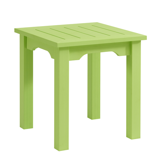 Winawood Wood Effect Side Table - L49.3cm x D49.3cm x H53cm - Lime Green