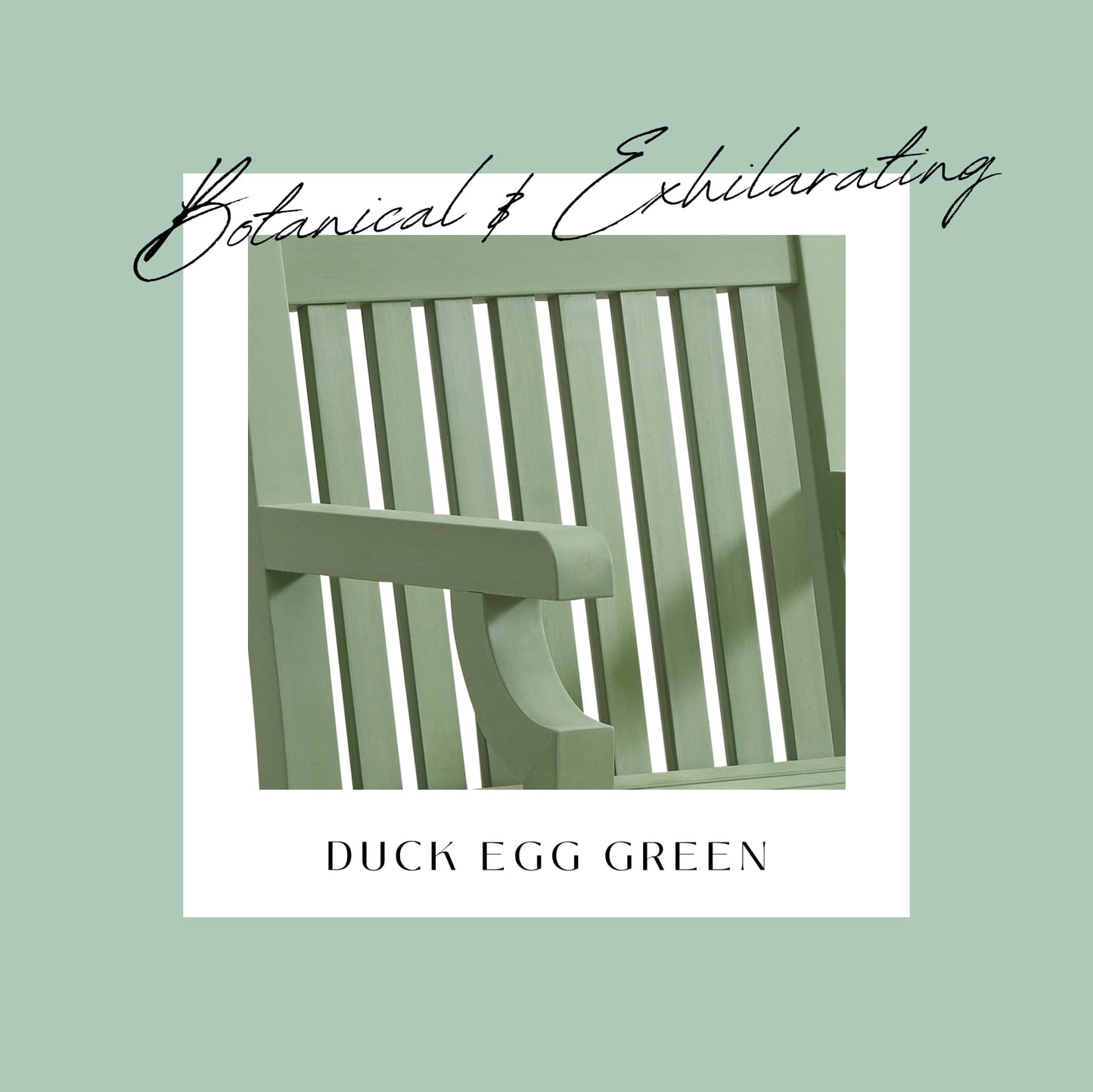Winawood Speyside 2 Seater Wood Effect Bench - Duck Egg Green