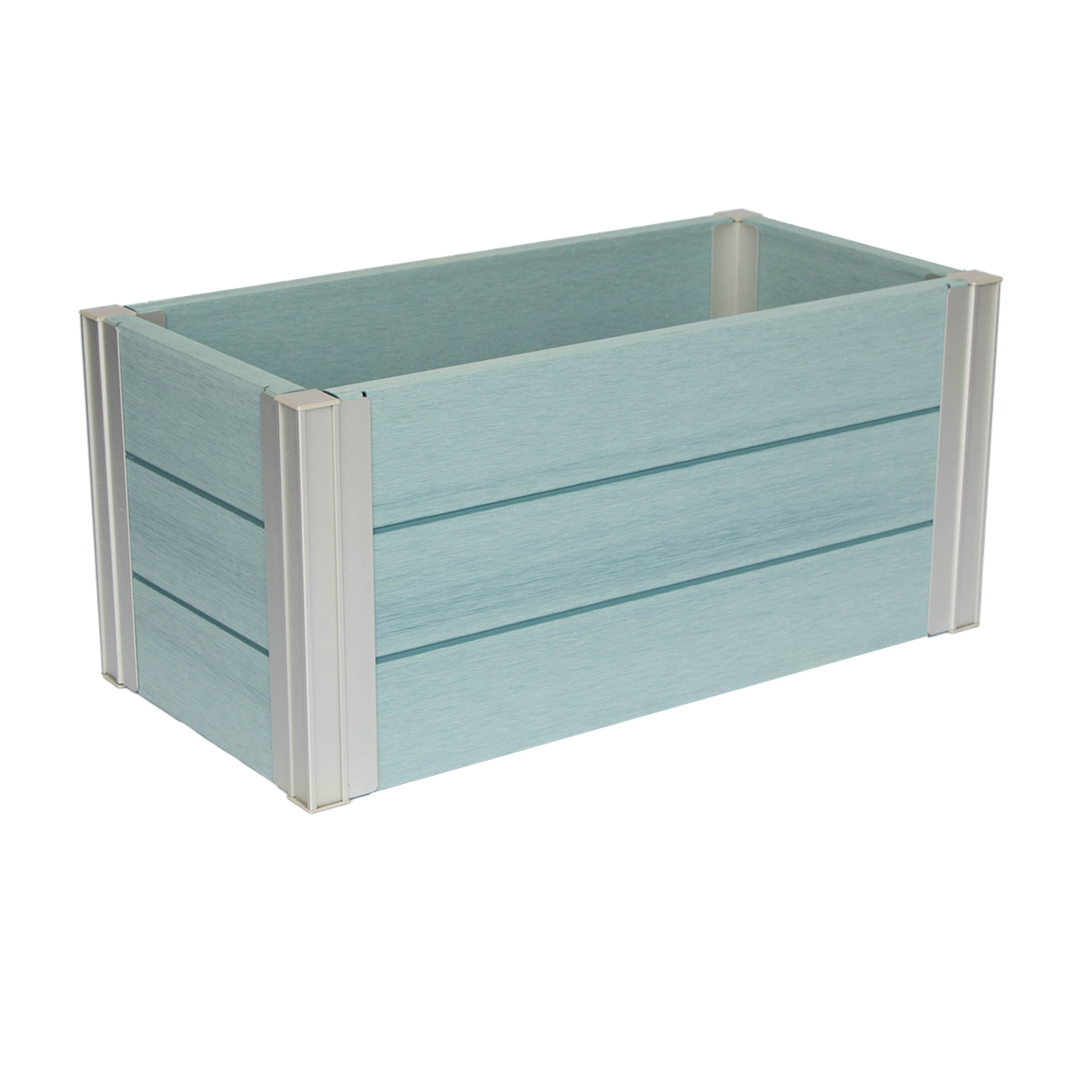 Winawood Wood Effect Rectangular Planter - Powder Blue – Maison & Garden
