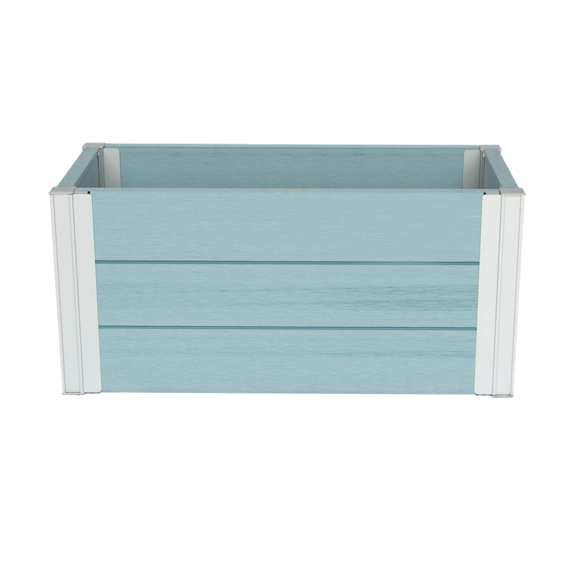 Winawood Wood Effect Rectangular Planter - Powder Blue
