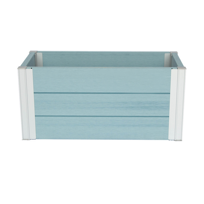 Winawood Wood Effect Rectangular Planter - Powder Blue