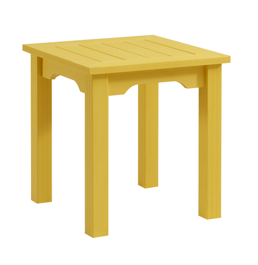 Winawood Wood Effect Side Table - L49.3cm x D49.3cm x H53cm - Sunflower Yellow