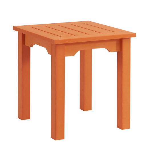 Winawood Wood Effect Side Table - L49.3cm x D49.3cm x H53cm - Sunset Orange