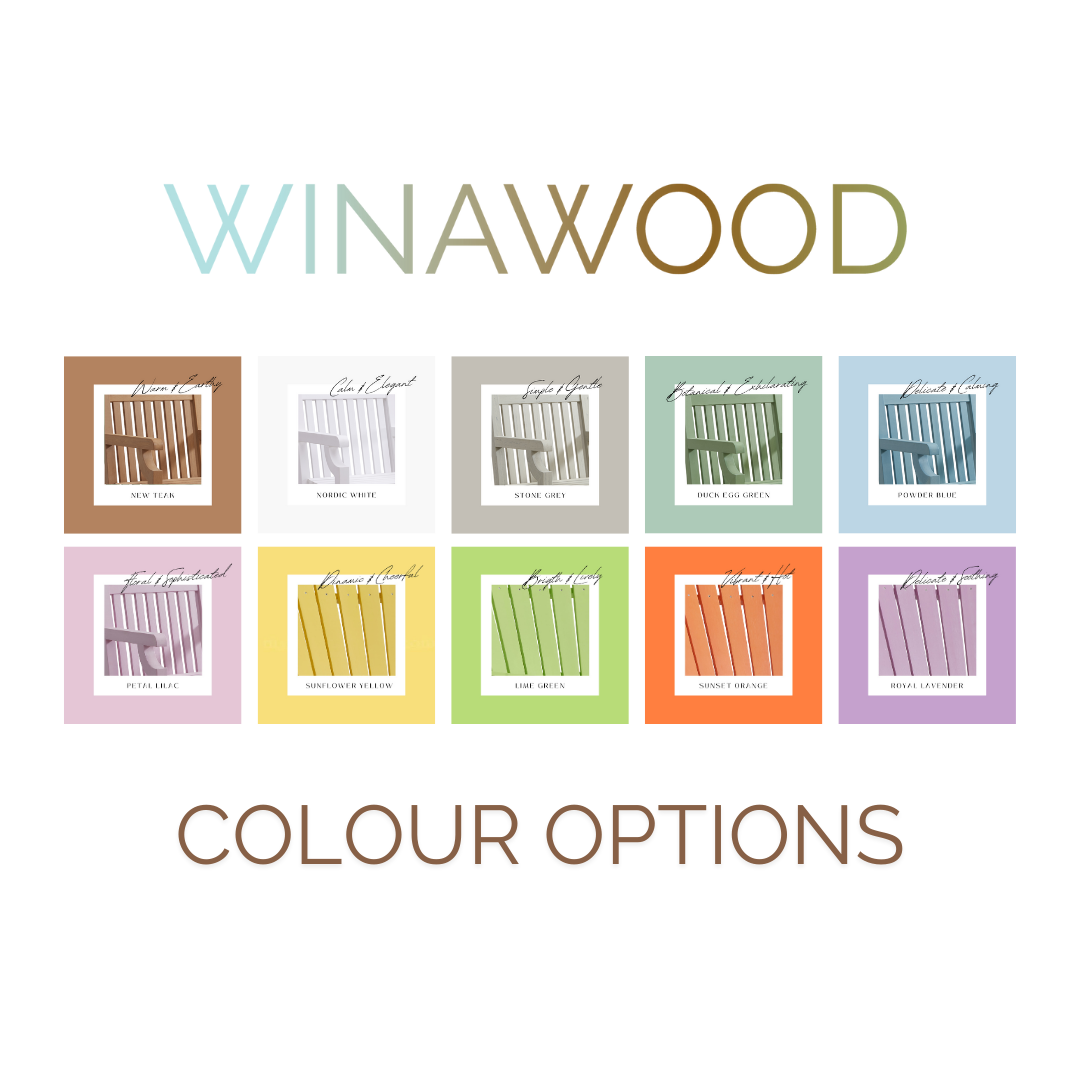 Winawood Sandwick 2 Seater Wood Effect Bench - Petal Lilac