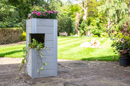 Winawood Wood Effect Pillar Planter - Stone Grey