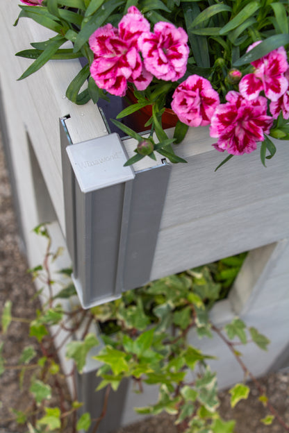 Winawood Wood Effect Pillar Planter - Stone Grey