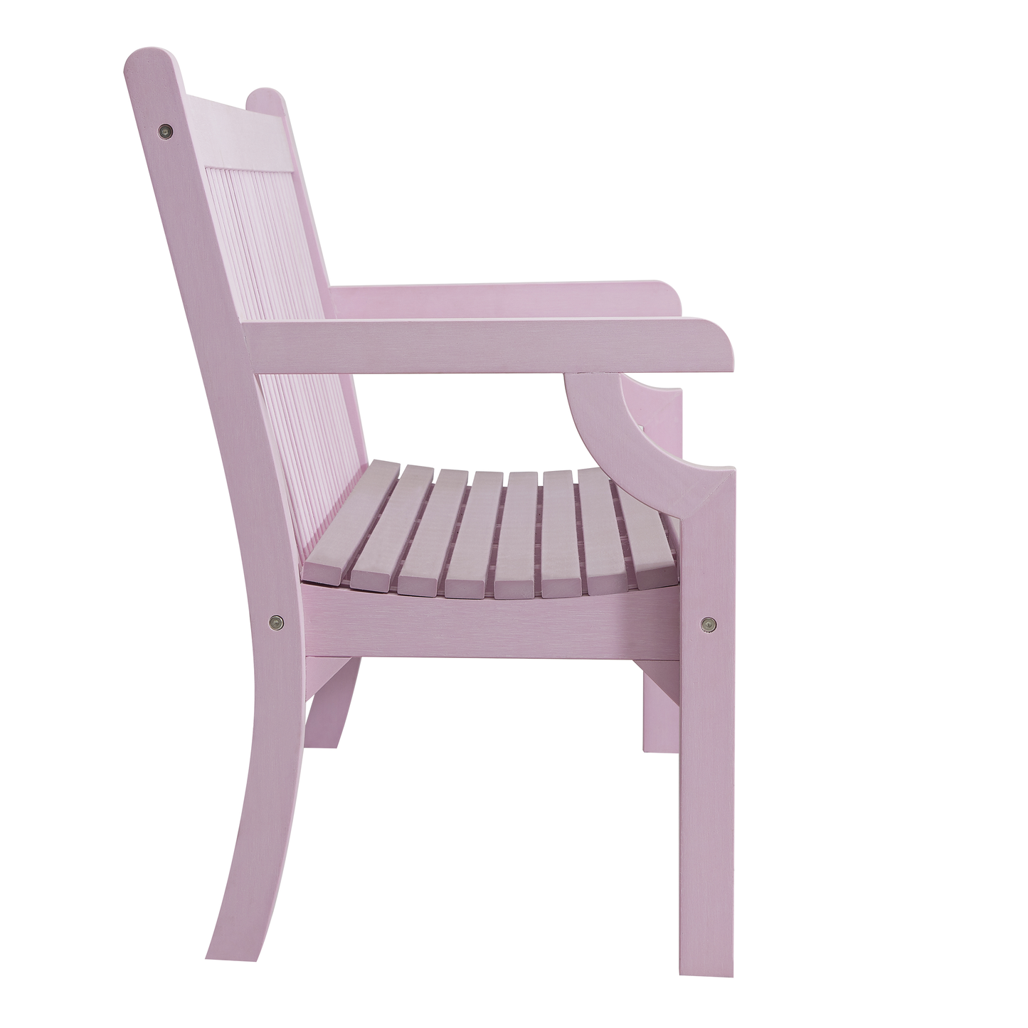Winawood Sandwick 3 Seater Wood Effect Bench - Petal Lilac