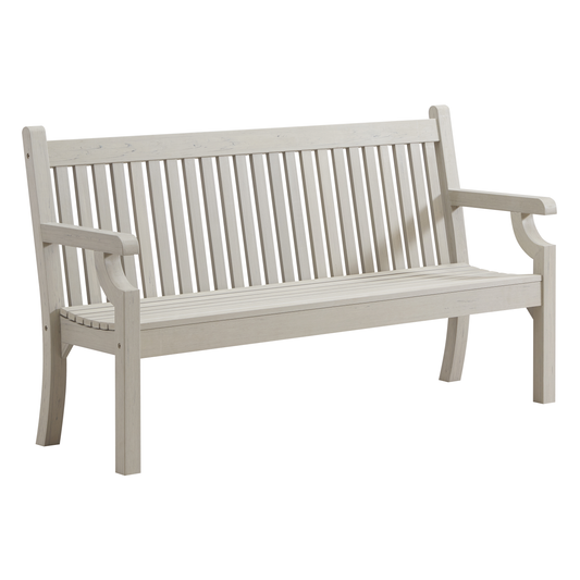 Winawood Sandwick 3 Seater Wood Effect Bench - Stone Grey