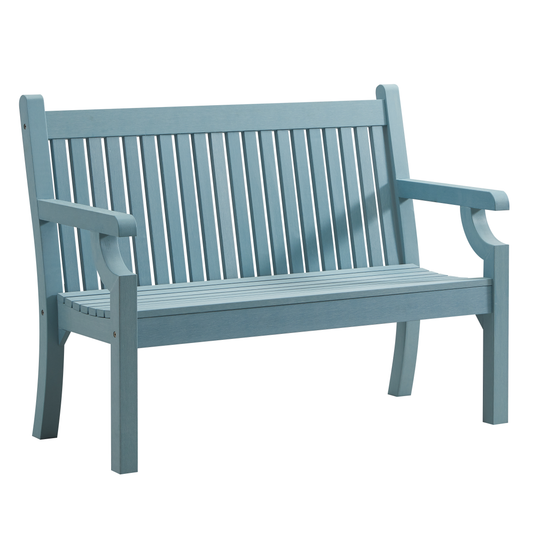 Winawood Sandwick 2 Seater Wood Effect Bench - Powder Blue
