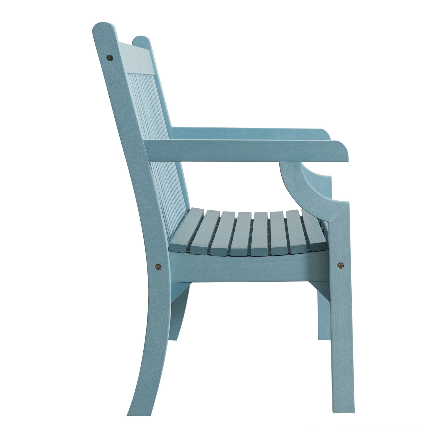 Winawood Sandwick 2 Seater Wood Effect Bench - Powder Blue