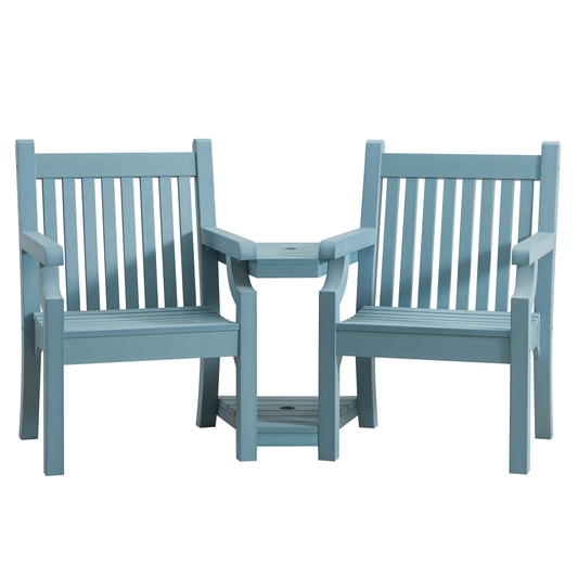 Winawood Sandwick Wood Effect Love Seat - Powder Blue