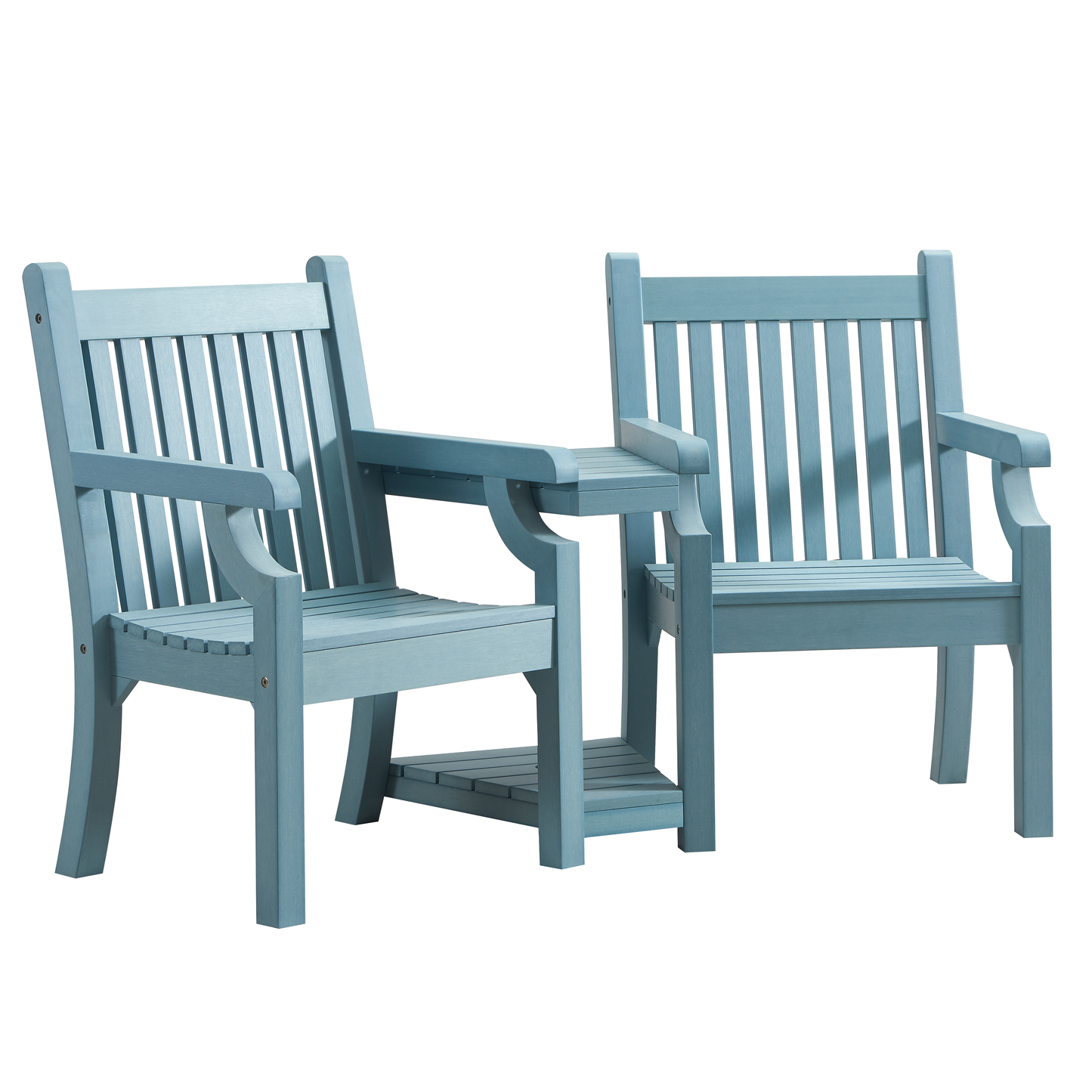Winawood Sandwick Wood Effect Love Seat - Powder Blue