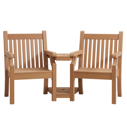 Winawood Sandwick Wood Effect Love Seat - New Teak