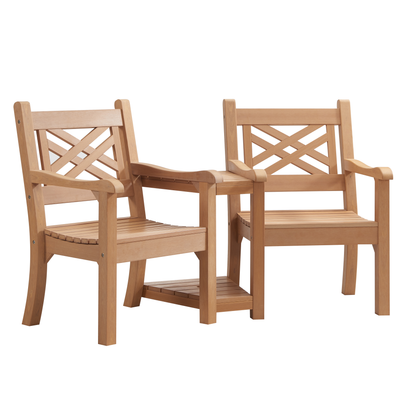 Winawood Speyside Wood Effect Love Seat - New Teak