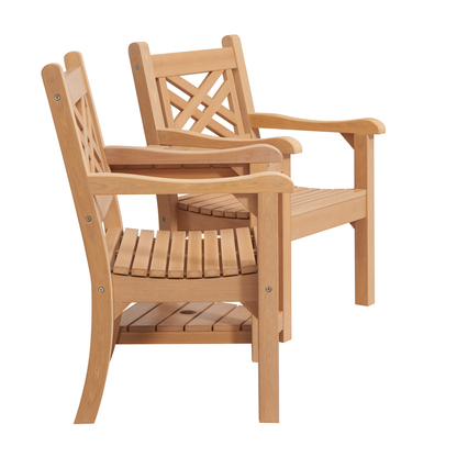 Winawood Speyside Wood Effect Love Seat - New Teak