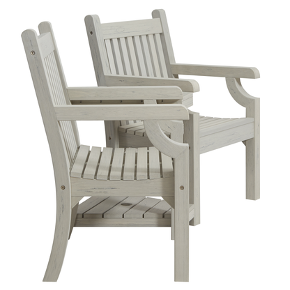 Winawood Sandwick Wood Effect Love Seat - Stone Grey
