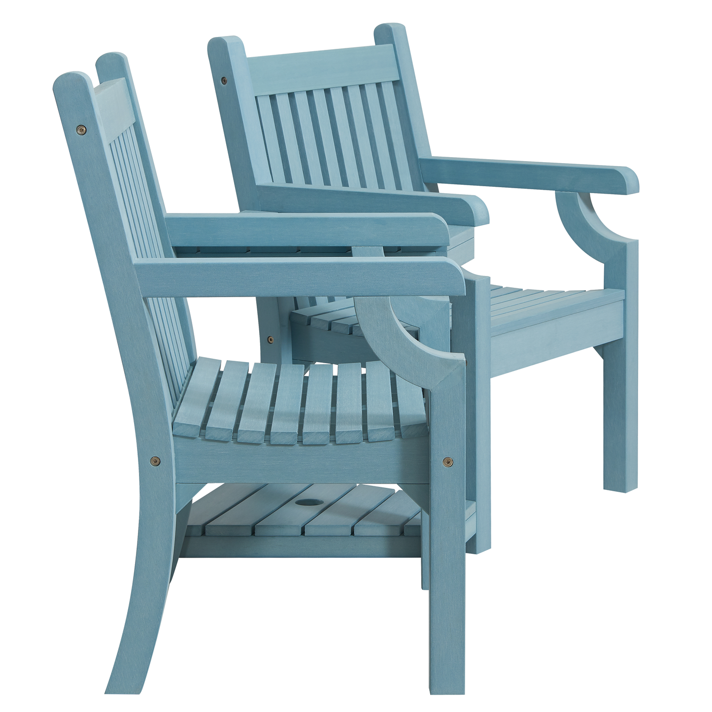 Winawood Sandwick Wood Effect Love Seat - Powder Blue