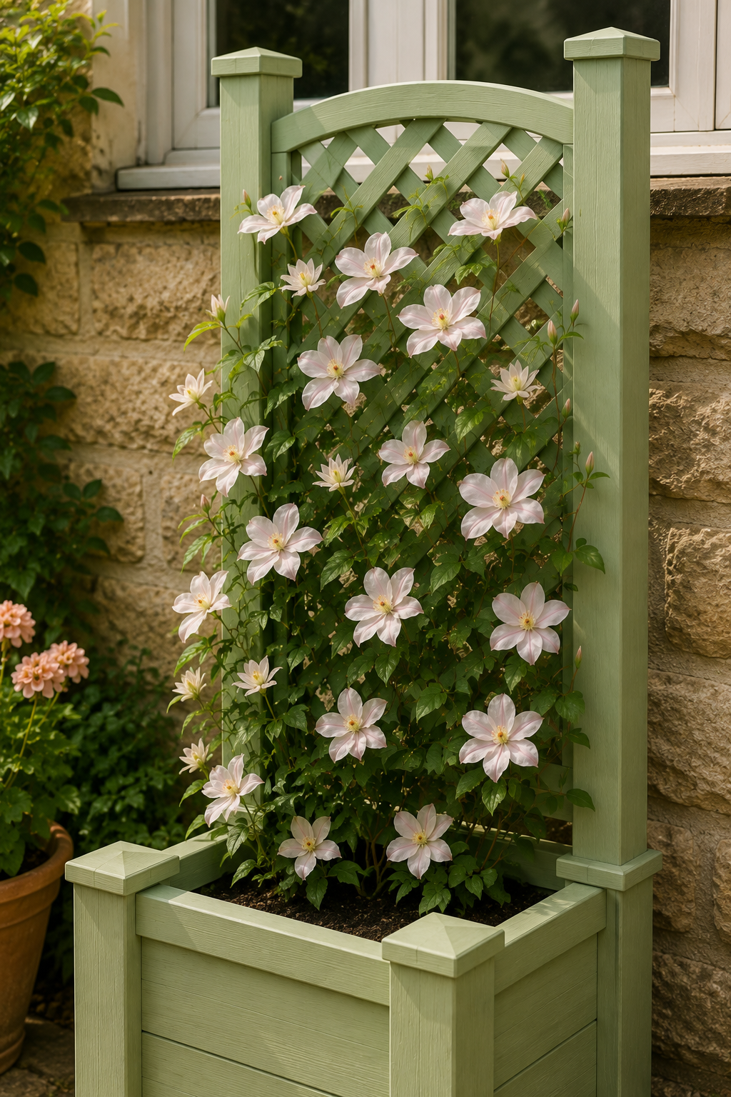 Winawood Blenheim Square Planter with Trellis