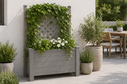 Winawood Blenheim Raised Large Rectangular Planter With Trellis