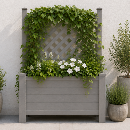 Winawood Blenheim Raised Large Rectangular Planter With Trellis