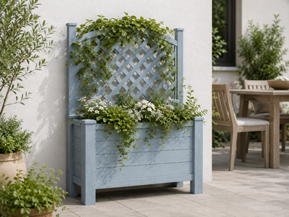 Winawood Blenheim Raised Large Rectangular Planter With Trellis