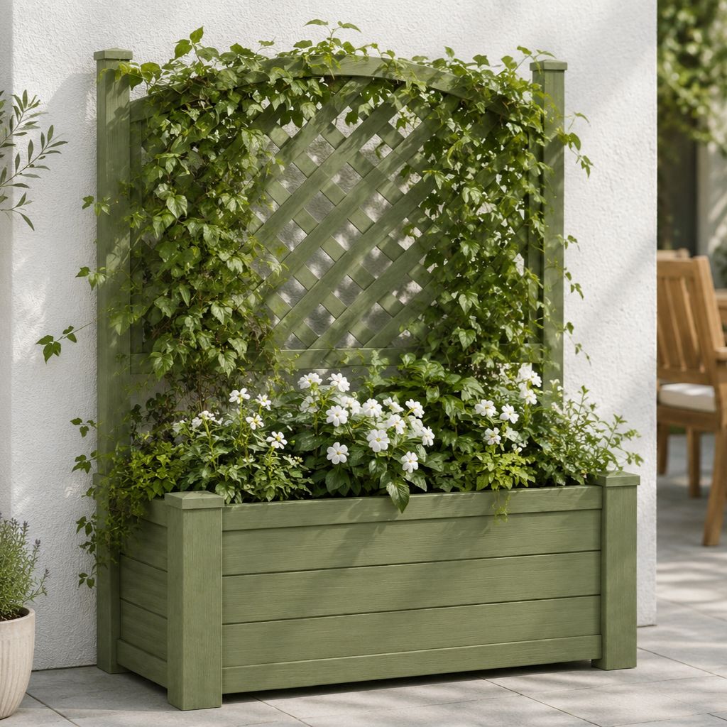 Winawood Blenheim Large Rectangular Planter with Trellis