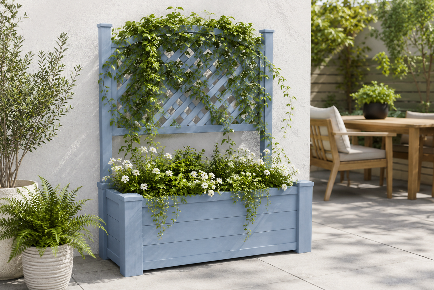 Winawood Blenheim Large Rectangular Planter with Trellis