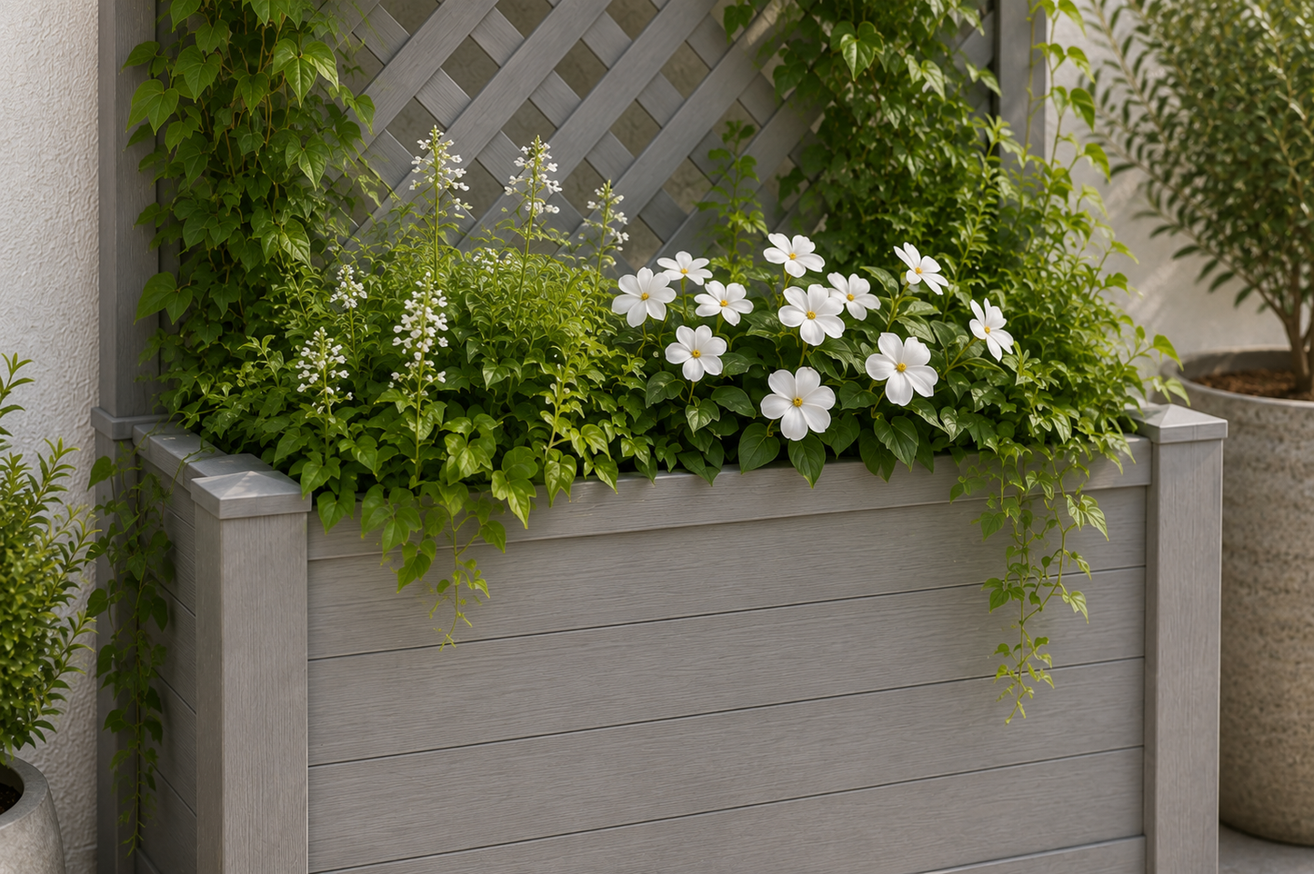 Winawood Blenheim Raised Large Rectangular Planter With Trellis