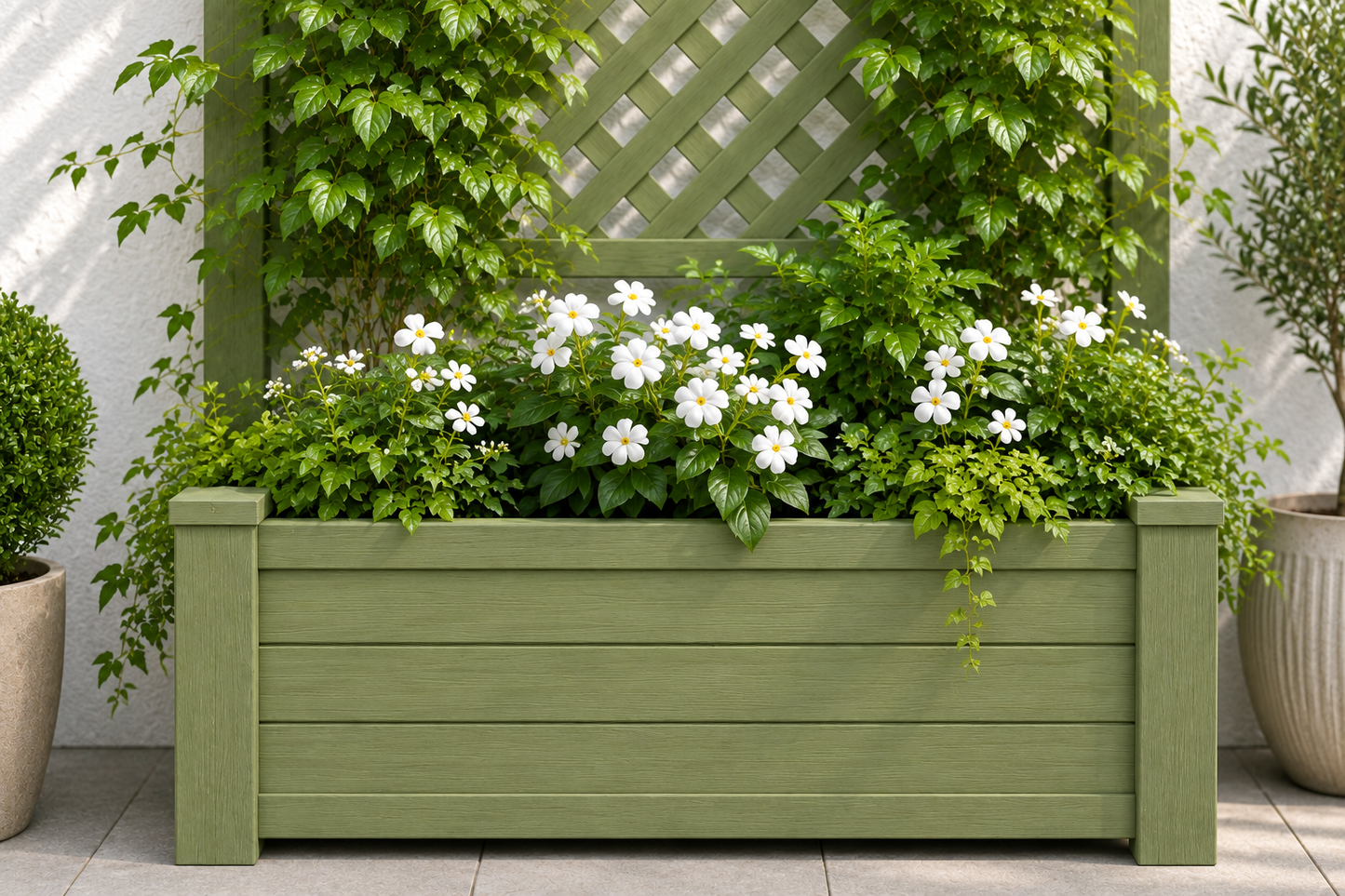 Winawood Blenheim Large Rectangular Planter with Trellis