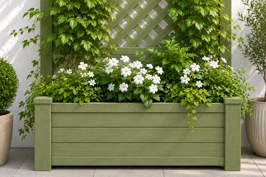 Winawood Blenheim Large Rectangular Planter with Trellis