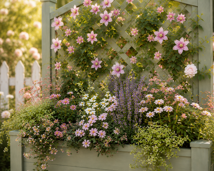Winawood Blenheim Raised Large Rectangular Planter With Trellis