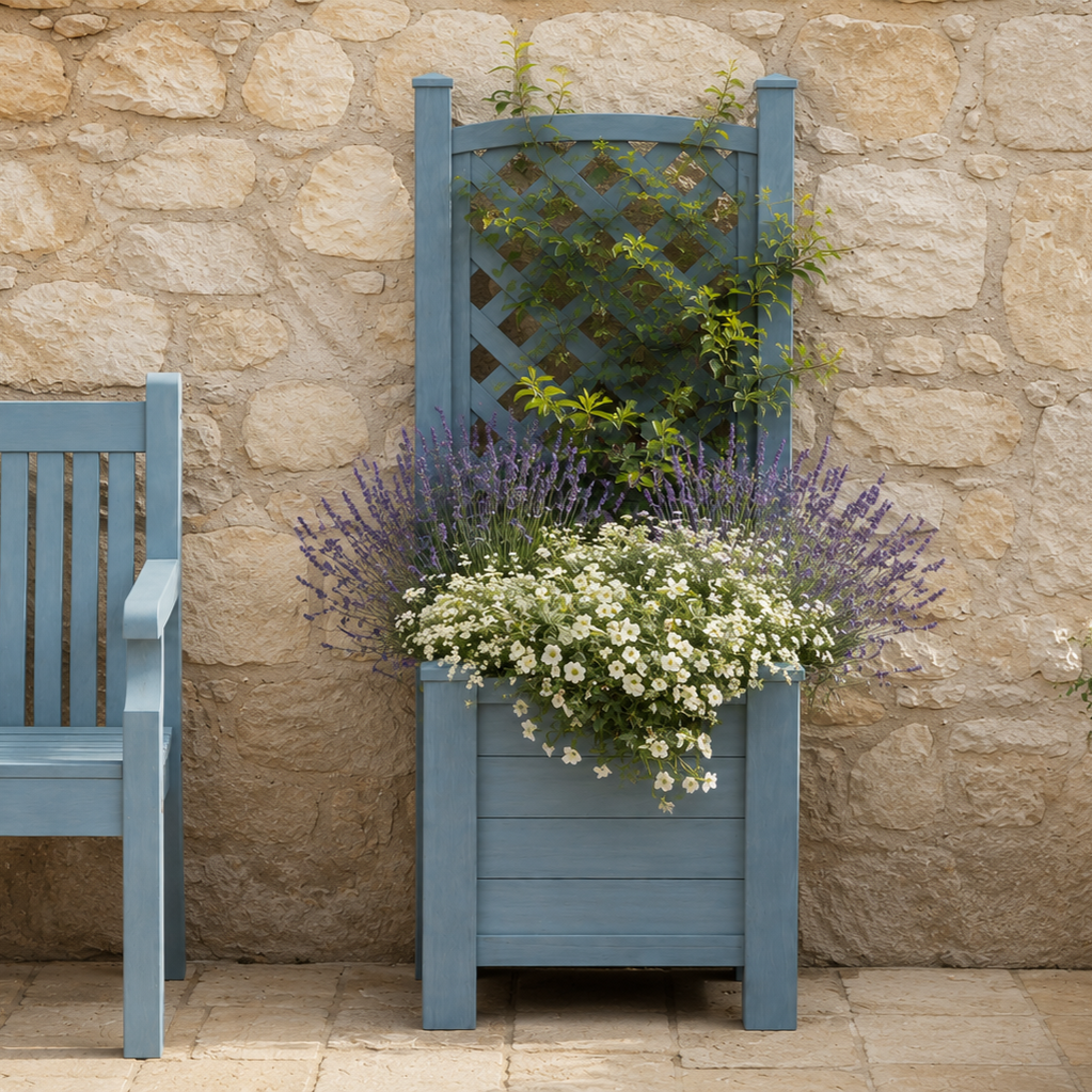 Winawood Blenheim Raised Square Planter with Trellis