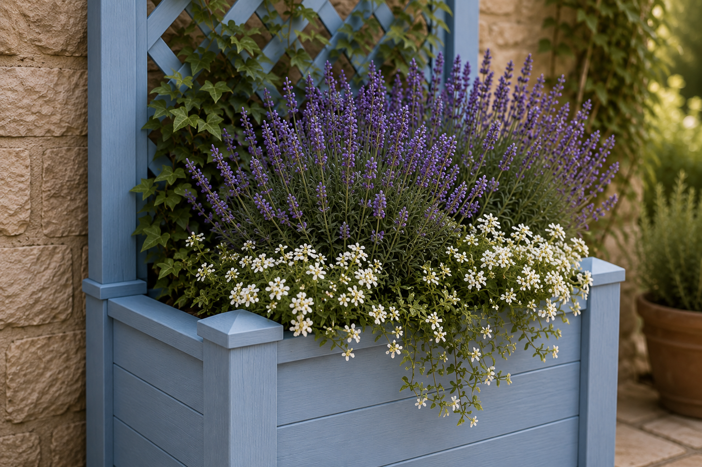 Winawood Blenheim Rectangular Planter with Trellis