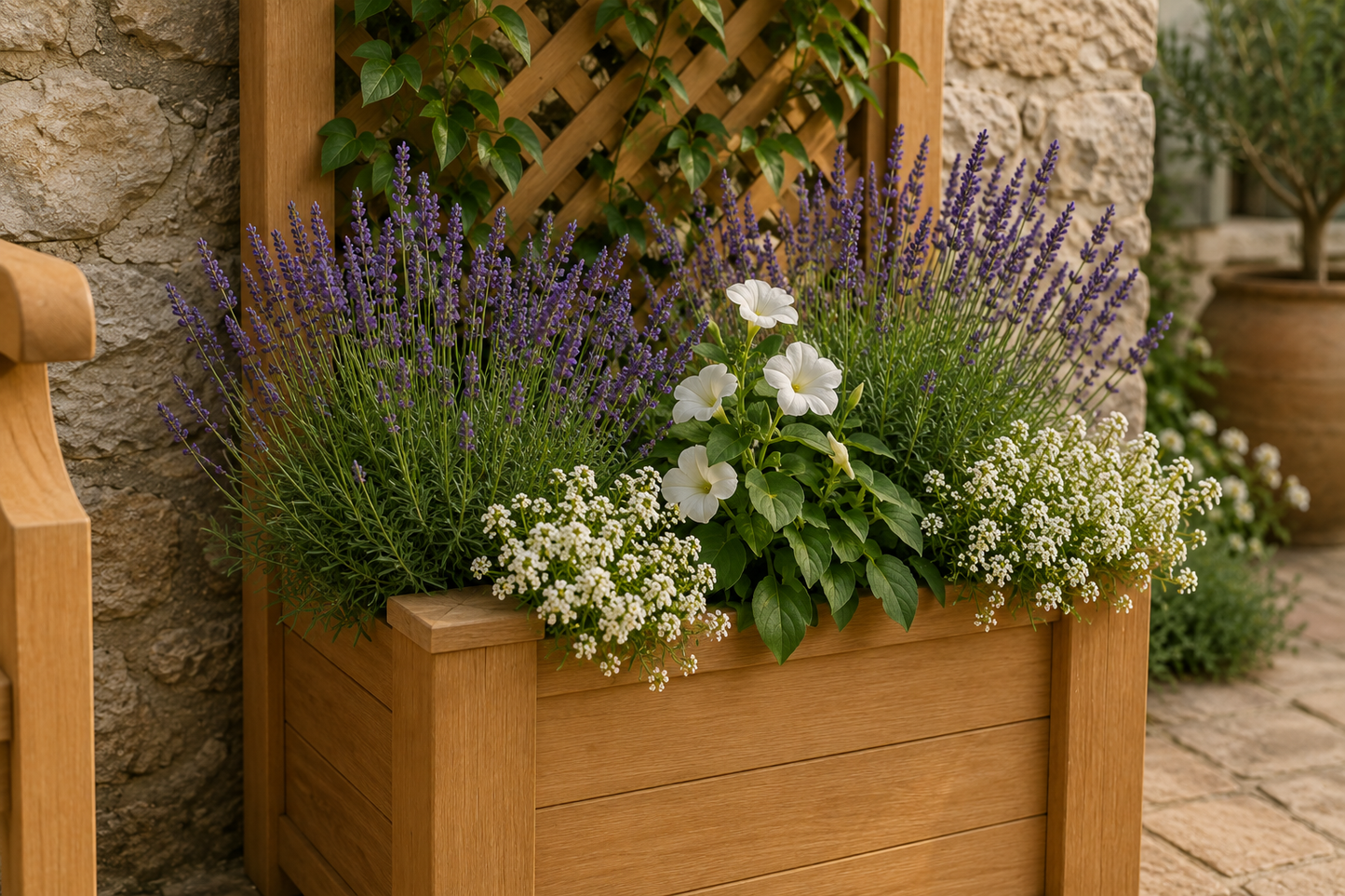 Winawood Blenheim Rectangular Planter with Trellis