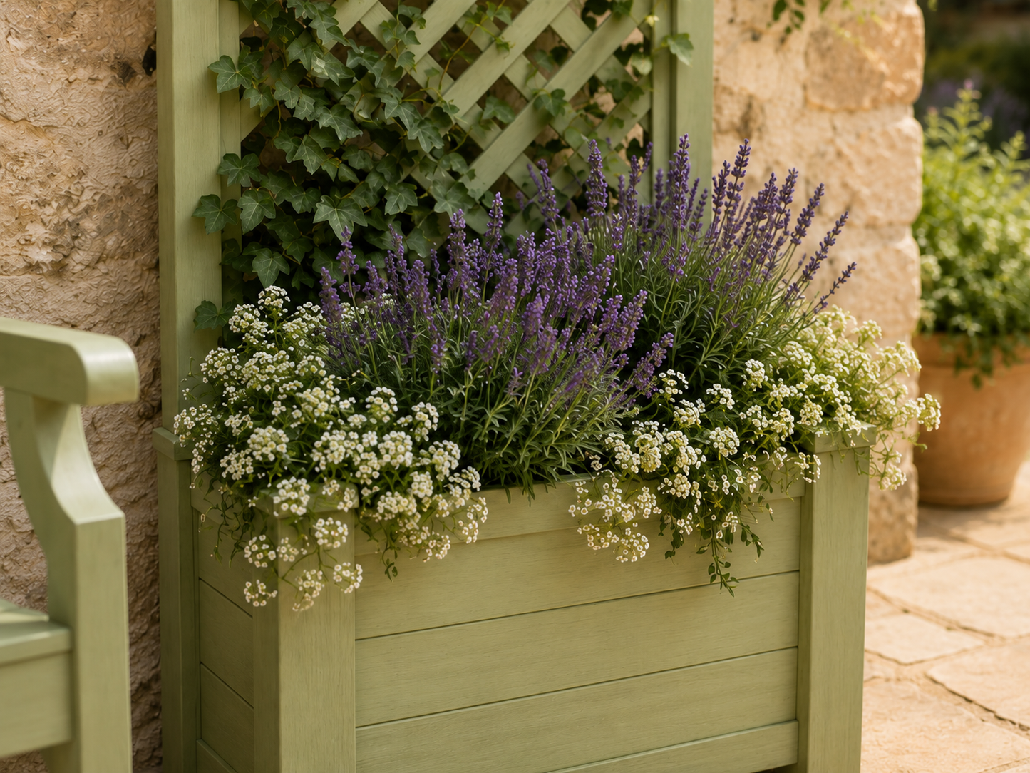 Winawood Blenheim Rectangular Planter with Trellis