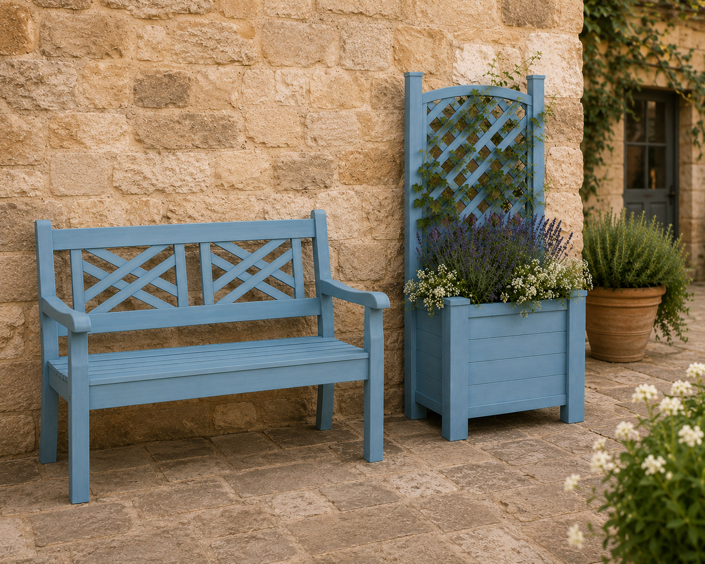 Winawood Blenheim Raised Rectangular Planter with Trellis