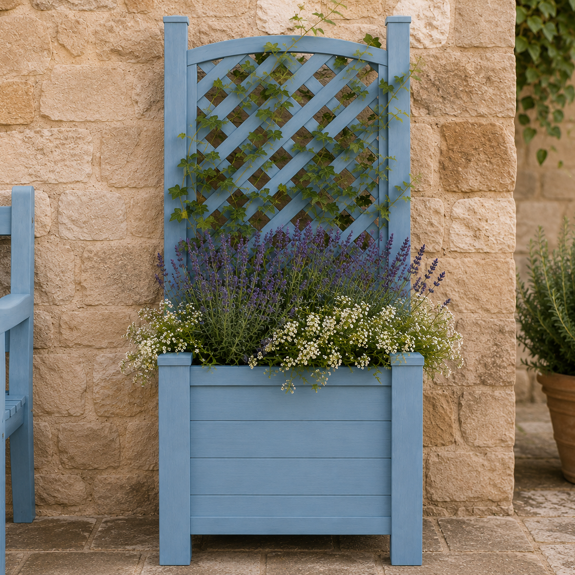Winawood Blenheim Raised Rectangular Planter with Trellis