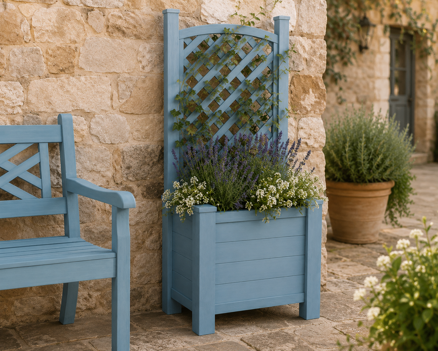 Winawood Blenheim Raised Rectangular Planter with Trellis