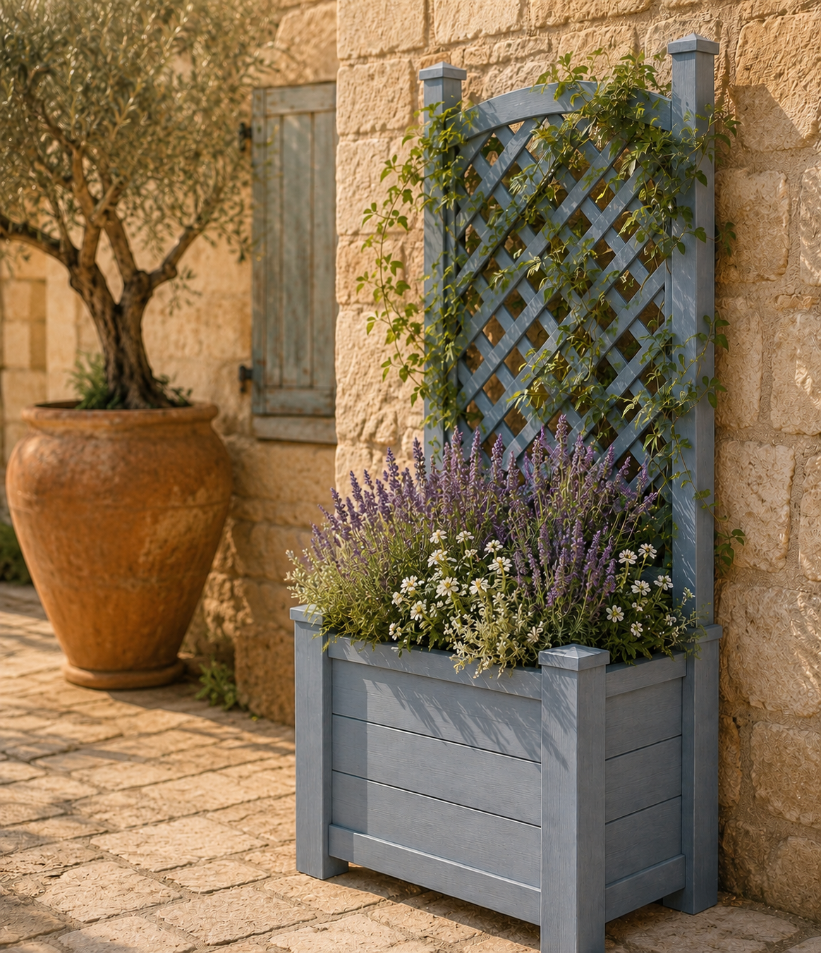 Winawood Blenheim Rectangular Planter with Trellis