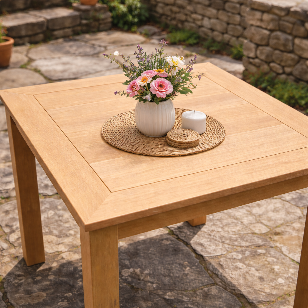 Winawood Wood Effect Square Dining Table - L98.3cm x D98.3cm x H76cm